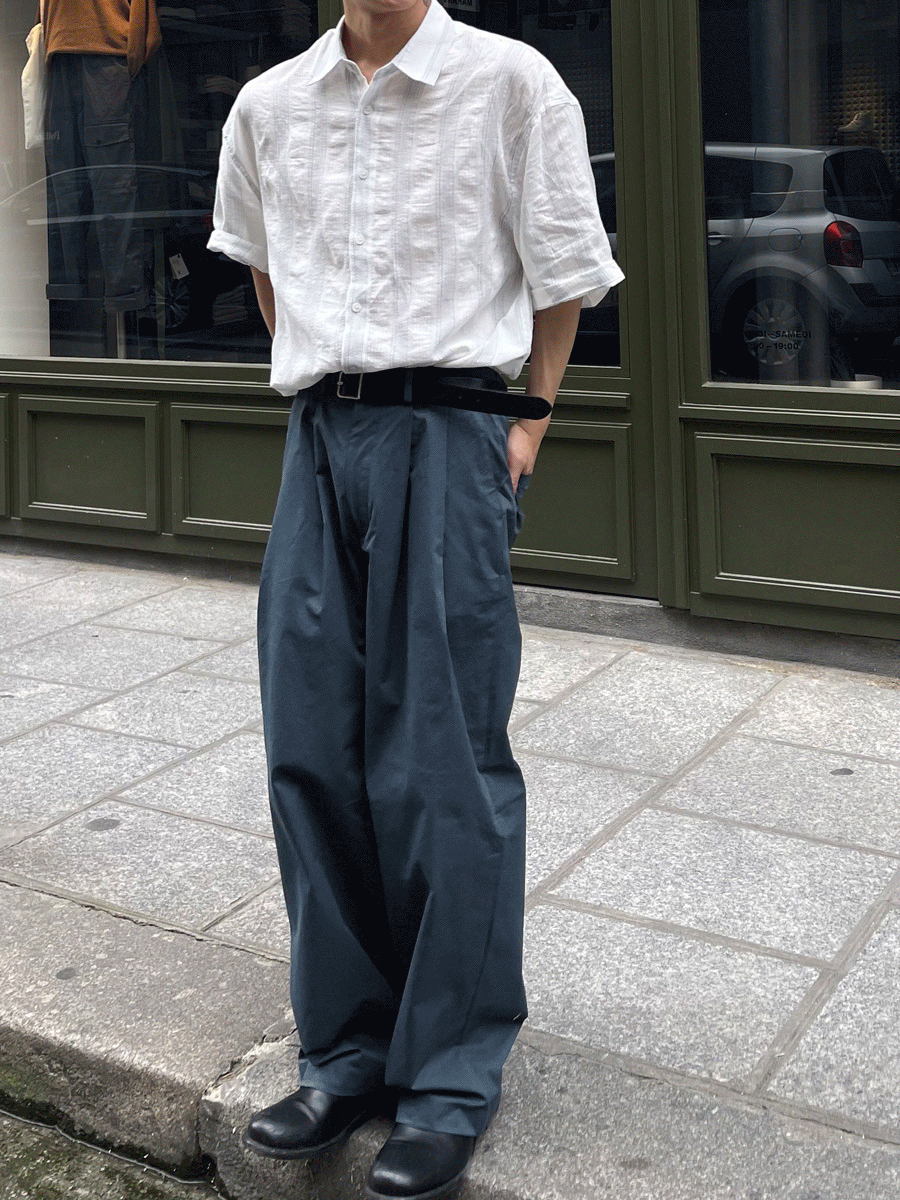 [부분당일발송/주문폭주/유루이추천] Soho two pin tuck wide pants (5color)