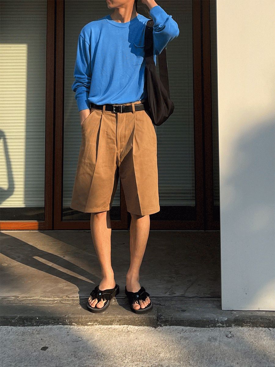 [주문폭주] Blur pintuck burmuda pants (4color)