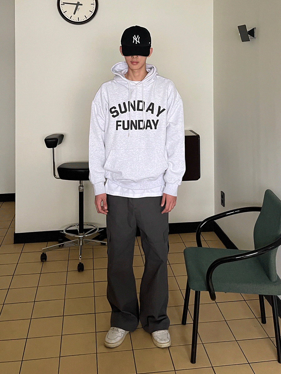 Sunday lettering hoody (4color)