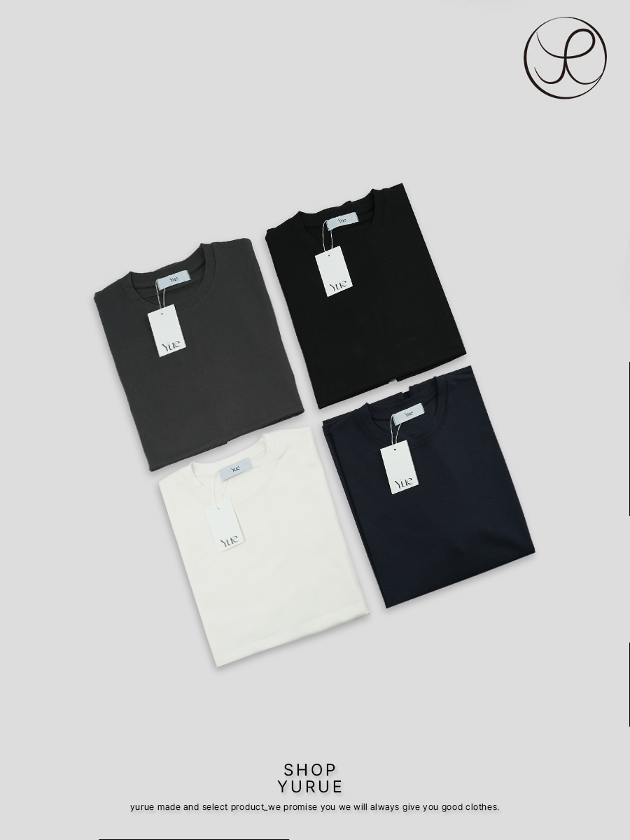 [Yue] Comfort round-neck T-shirts (4color)