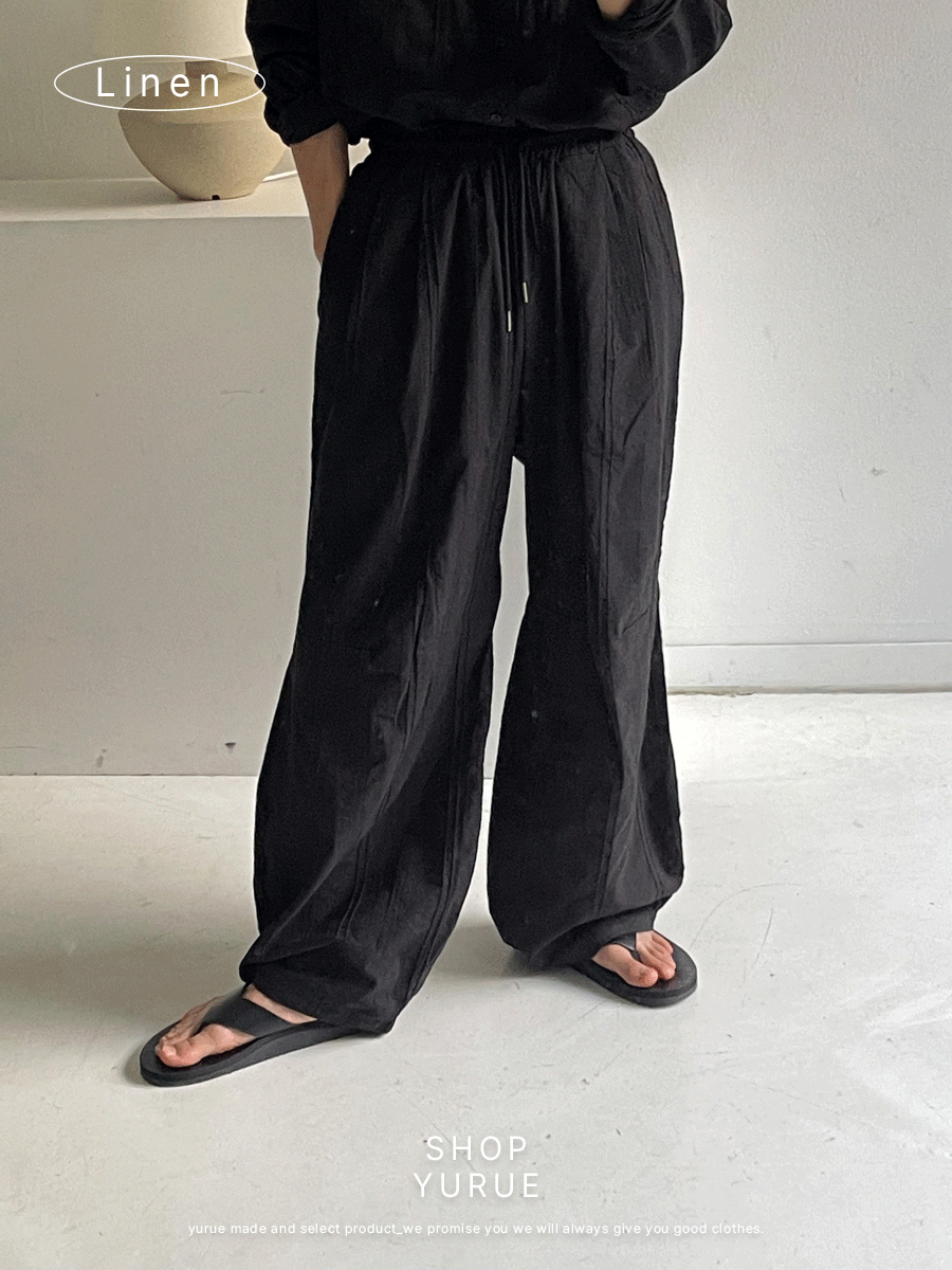 [셋업가능/Linen] Gist Linen banding pants (2color)