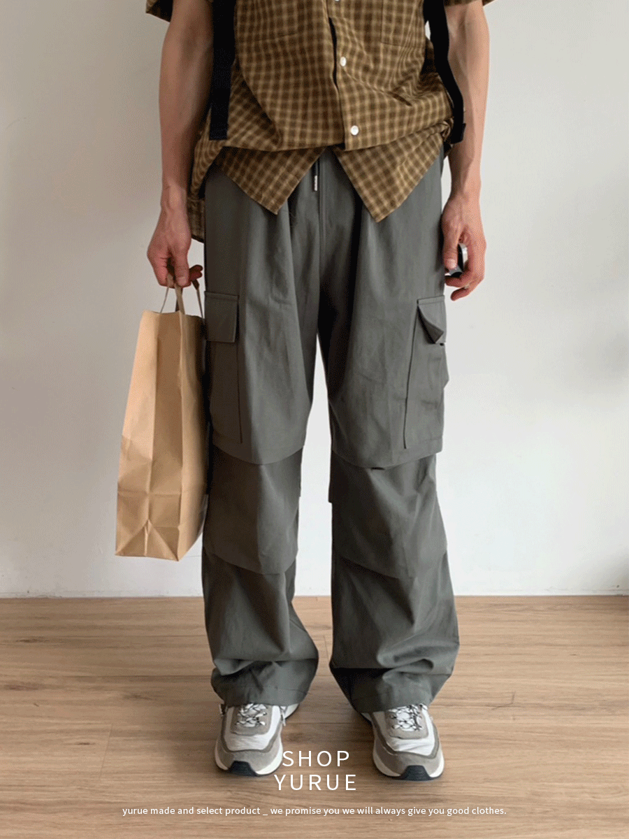 Cargo parachute pants (2color)