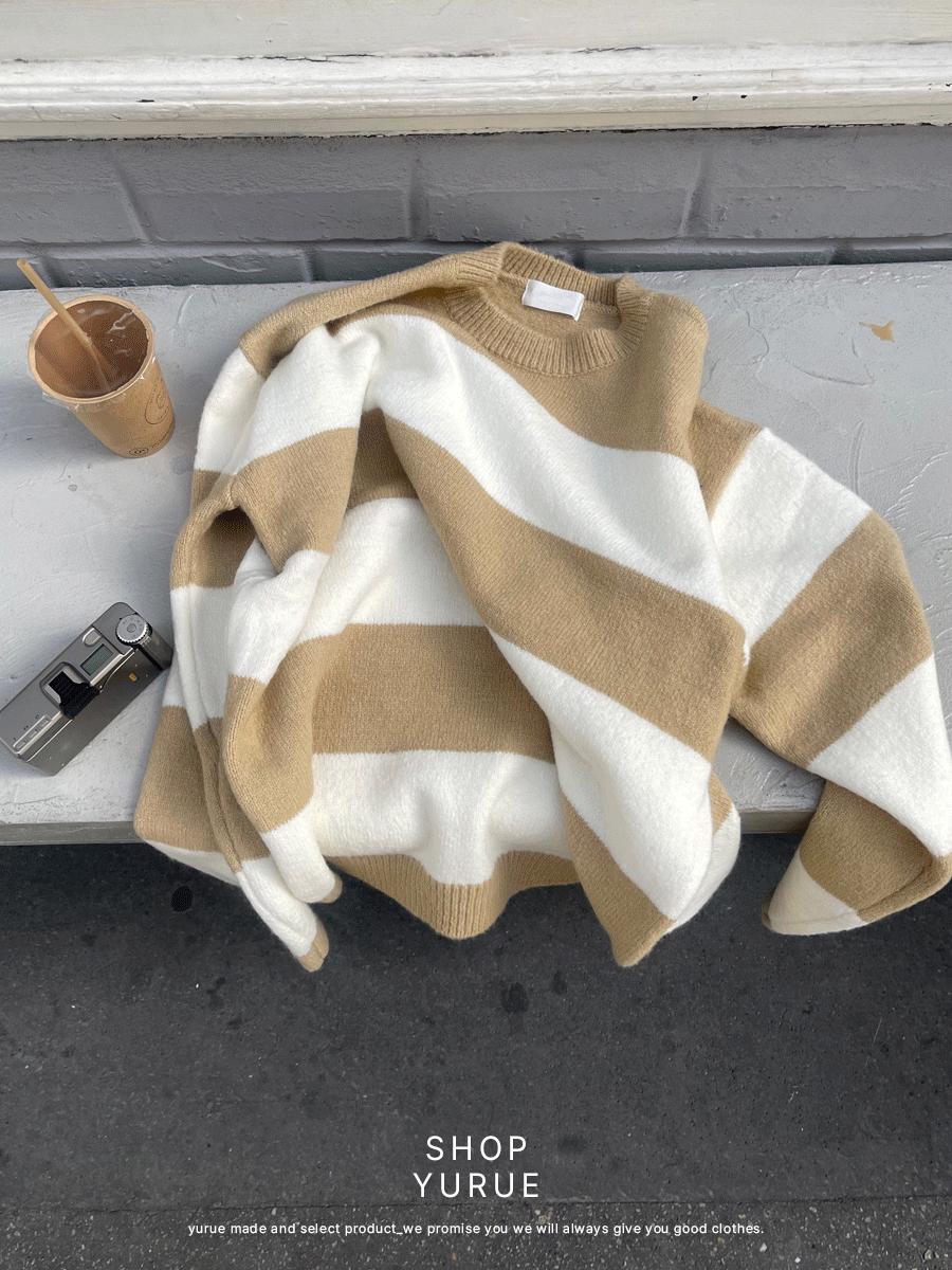 Wod stripe knit (3color)
