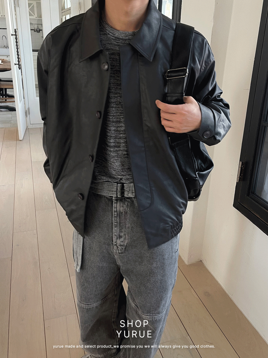Rober leather jacket (3color)