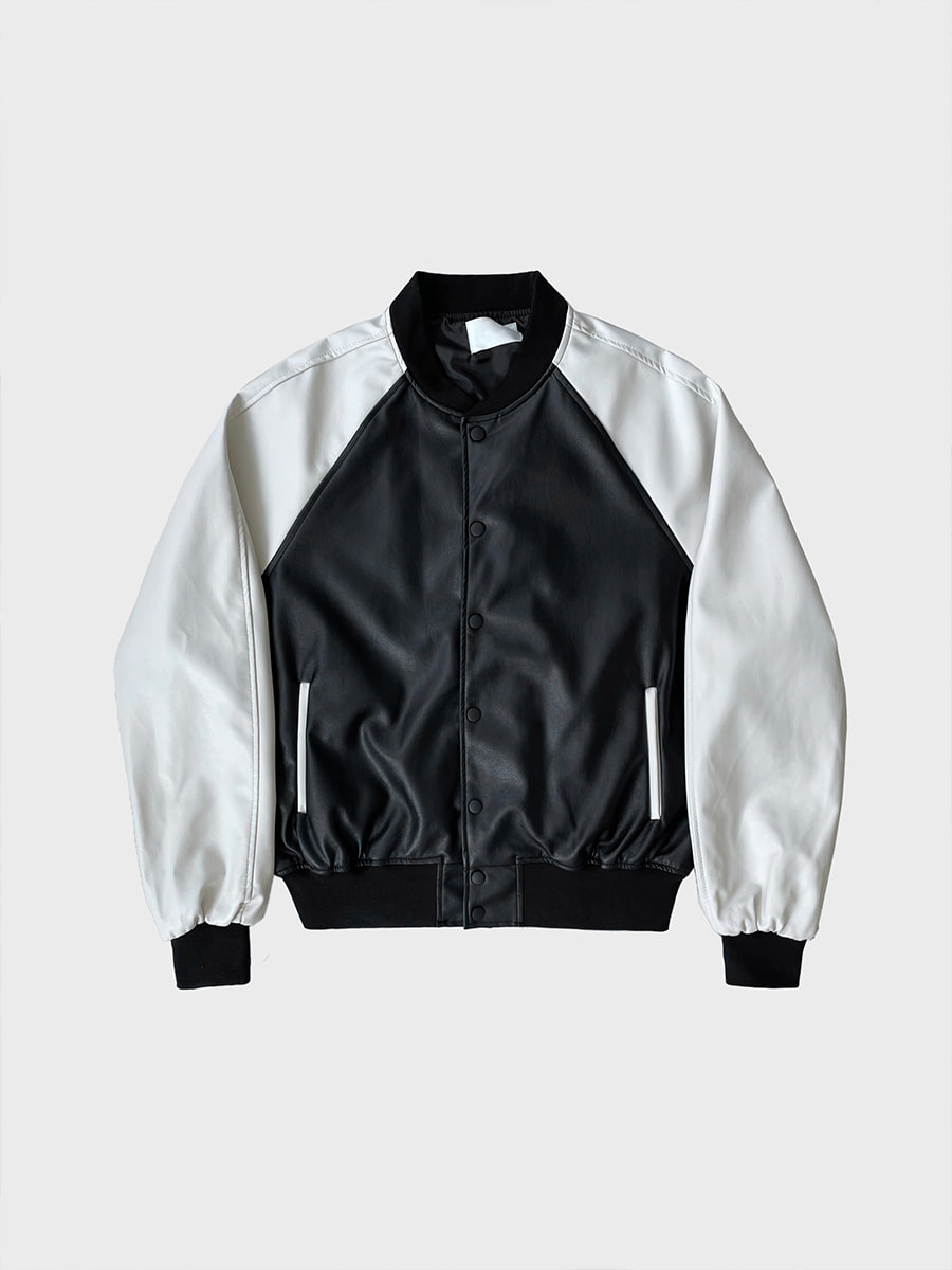 Merid coloration leather jacket