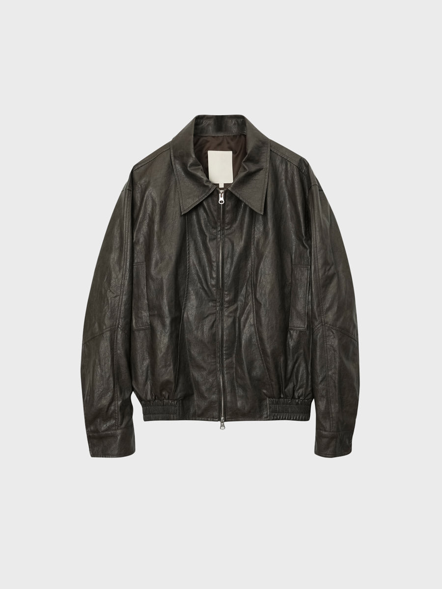 Drid vegan leather jacket (3color)