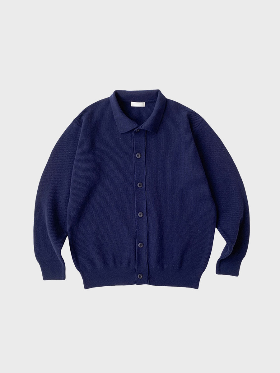 [Wool] Eddy collar knit cardigan (4color)