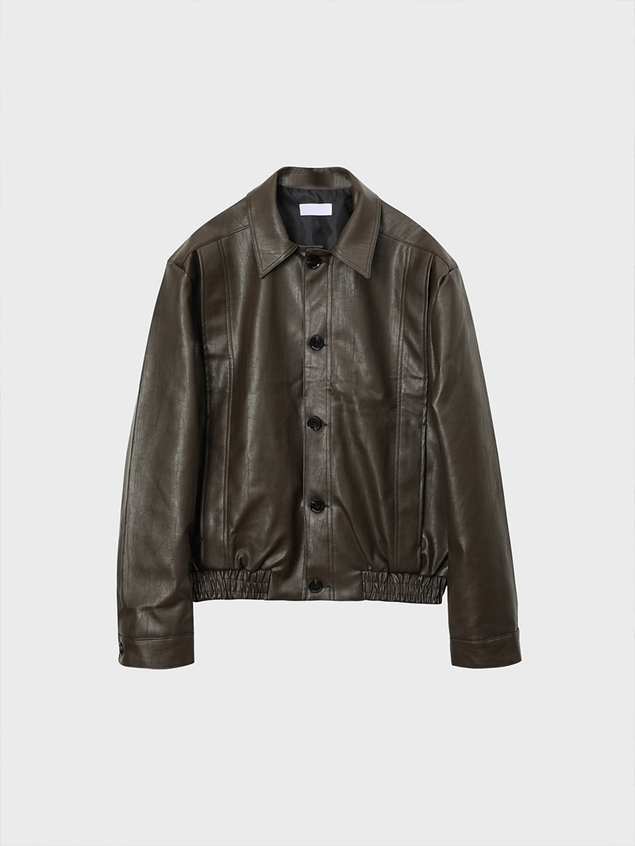 Wudy leather bloson jacket (2color)