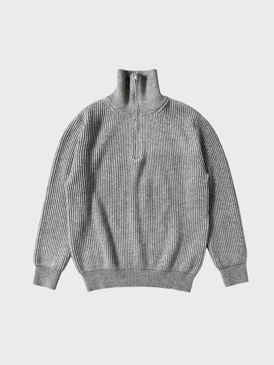 [Wool] Vael half zip up knit (4color)