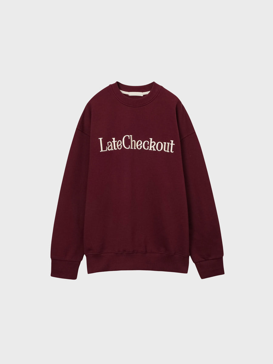 Late Checkout patch sweatshirts (5color)