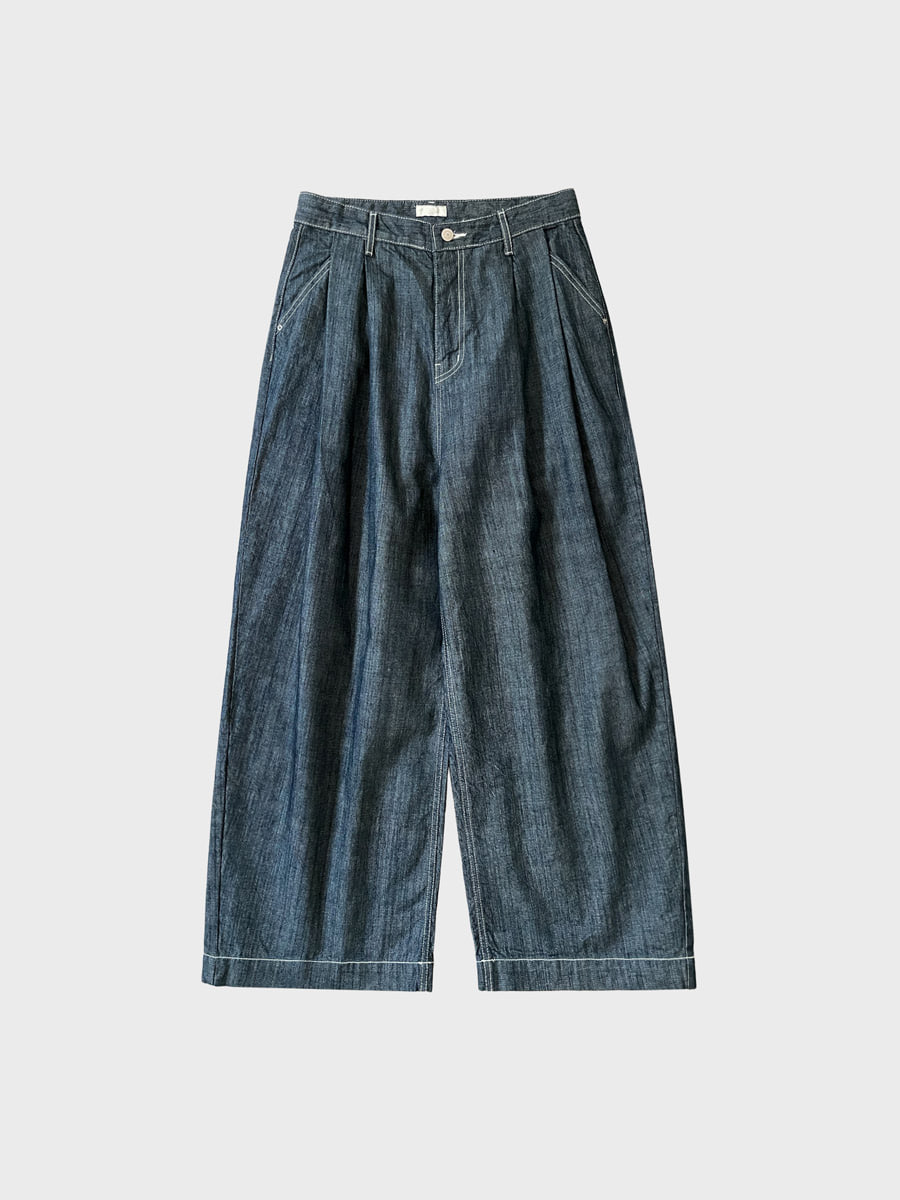 Ged two tuck wide denim (1color)
