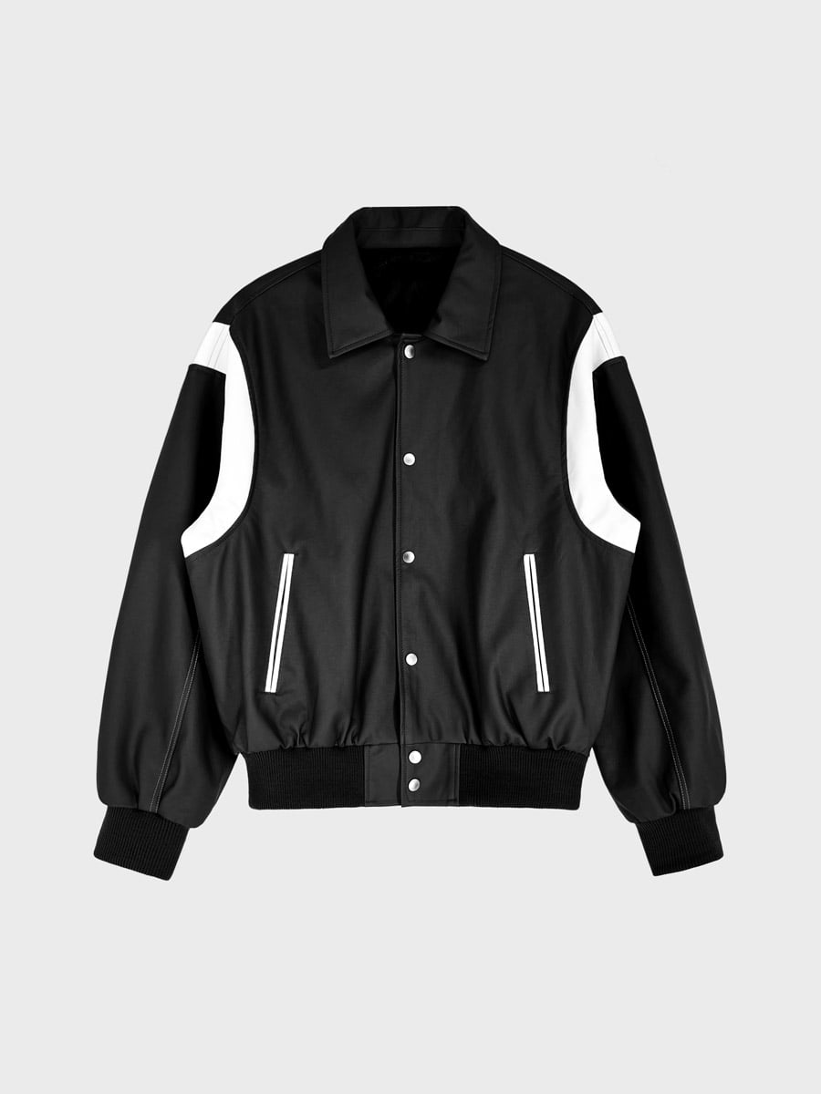 Fod leather varsity jacket (2color)