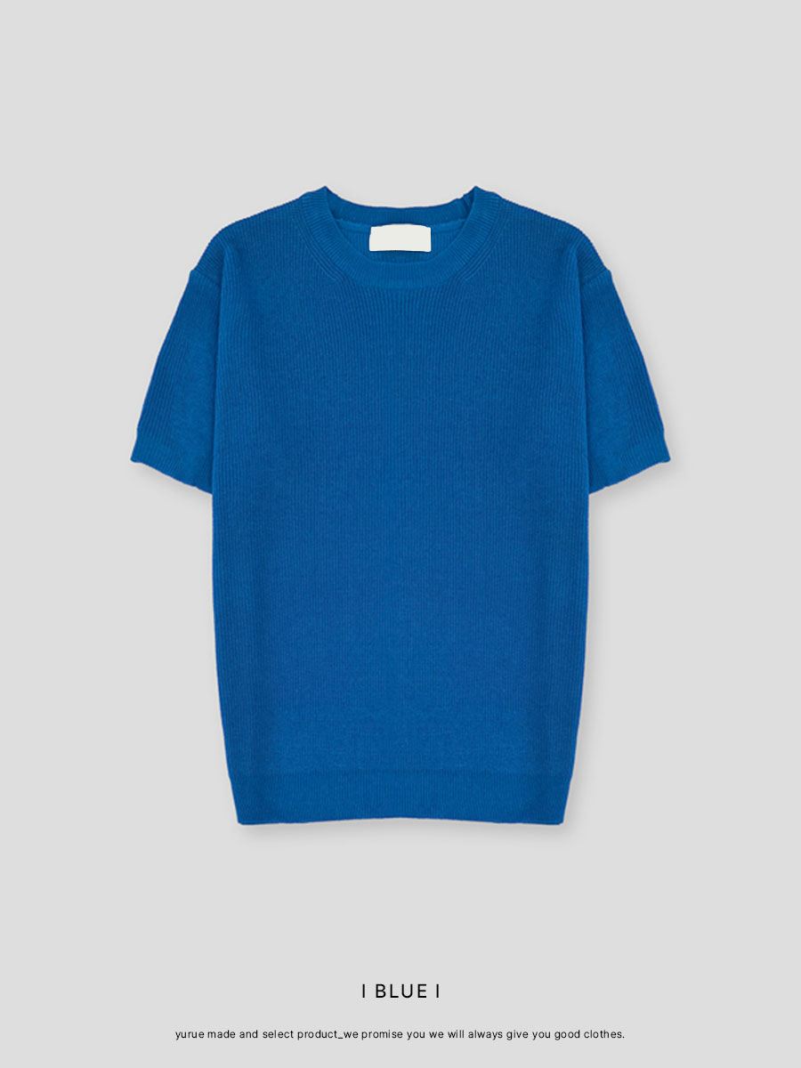 반팔 티셔츠 네이비블루 색상 이미지-S2L7